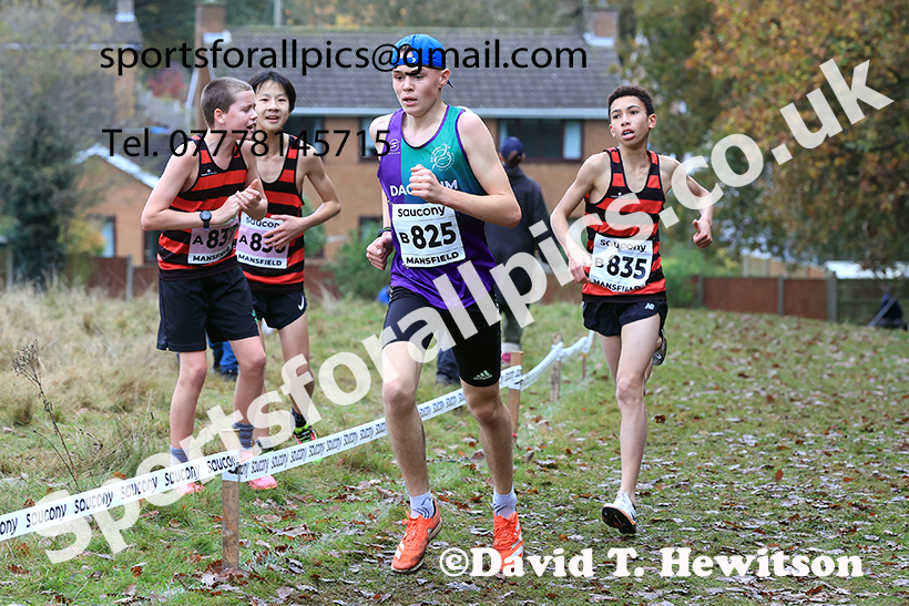 Boys Under-15s 2024 National Cross Country Relays, Berry Hill Park, Mansfield.   Photo: David T. Hewitson/Sports for All Pics
